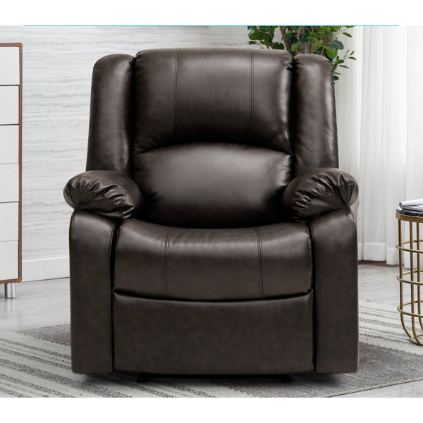 Breathable Leather Manual Recliner Chair for Living Room